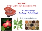 Bài giảng Chương 2: Dược liệu chứa Carbohydrat - ThS. Nguyễn Thị Ánh Nguyệt