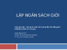 Bài giảng Lập ngân sách giới