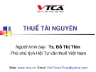 Bài giảng Thuế tài nguyên - TS. Đỗ Thị Thìn