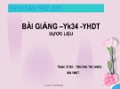 Bài giảng Dược liệu