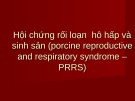 Bài giảng Hội chứng rối loạn hô hấp và sinh sản (porcine reproductive and respiratory syndrome – PRRS)