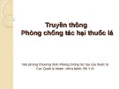 Bài giảng Truyền thông phòng chống tác hại thuốc lá