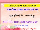 Bài giảng E-learning chủ đề: Thế giới động vật - Nguyễn Thị Hải