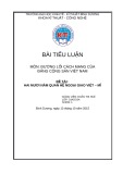 Bài tiểu luận: Hai mươi năm quan hệ ngoại giao Việt - Mĩ