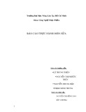 Báo cáo thực hành môn sữa