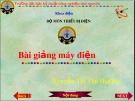Bài giảng Máy điện - Nguyễn Thị Thu Hường