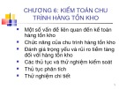 Bài giảng Chương 6: Kiểm toán chu trình hàng tồn kho