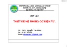 Bài giảng Thiết kế hệ thống cơ điện tử - ThS. Nguyễn Tấn Phúc