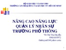 Bài giảng Nâng cao năng lực quản lý nhân sự trường phổ thông