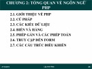 Bài giảng Chương 2: Tổng quan về ngôn ngữ PHP