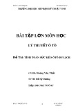 Bài tập lớn Lý thuyết ô tô: Tính toán sức kéo ô tô du lịch (ĐH SPKT Vinh)