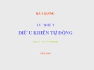 Bài giảng Lý thuyết điều khiển tự động: Chương 1 - Võ Văn Định