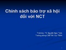 Báo cáo: Chính sách bảo trợ xã hội đối với người cao tuổi