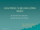 Bài giảng Giải phẫu Xquang lồng ngực - BS. Nguyễn Phú Khoáng, BS. Nguyễn Quang Trọng