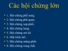 Bài giảng Các hội chứng lớn