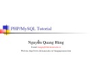 Bài giảng PHP/MySQL Tutorial - Nguyễn Quang Hùng