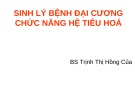 Bài giảng Sinh lý bệnh đại cương chức năng hệ tiêu hoá - BS. Trịnh Thị Hồng Của