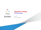 Hyperform training: One step analysis