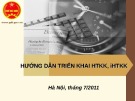 Bài giảng Hướng dẫn triển khai HTKK, iHTKK