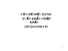 Bài giảng Cơ chế điều hành xuất khẩu nhập khẩu (187/2013/NĐ-CP)