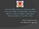 Bài giảng Thách thức của các cơ quan kiểm toán nhà nước về đảm bảo tính minh bạch và trách nhiệm giải trình trong quản lý chi tiêu công - PGS.TS. Đoàn Xuân Tiên