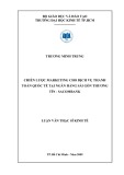 Luận văn Thạc sỹ Kinh tế: Chiến lược marketing cho dịch vụ thanh toán quốc tế tại Ngân hàng Sài Gòn Thương Tín - Sacombank