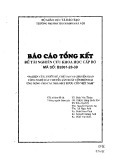 Đề tài nghiên cứu khoa học cấp Bộ: Nghiên cứu thiết kế chế tạo và chuyển giao công nghệ sản xuất cồn hiện đại ứng dụng cho các nhà máy rượu cồn Việt Nam