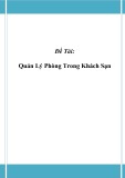 Đề tài: Quản lý phòng trong khách sạn