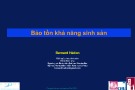 Bài giảng Bảo tồn khả năng sinh sản