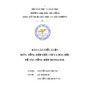 Đề tài: Tổng hợp methanol