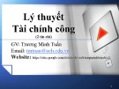 Bài giảng Lý thuyết Tài chính công - Trương Minh Tuấn