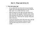 Bài giảng Bài 6: Pháp luật thế kỷ XV