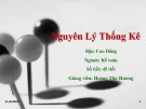 Bài giảng Nguyên lý thống kê: Chương 1 - Hoàng Thu Hương