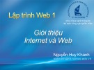 Bài giảng Lập trình web 1: Chương 2 - Nguyễn Huy Khánh