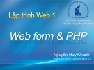 Bài giảng Lập trình web 1: Chương 10 - Nguyễn Huy Khánh