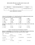 Đề thi thử tuyển sinh vào lớp 10 THPT năm 2015 môn: Tiếng Anh - Đề 1