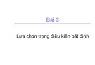 Bài giảng Bài 3: Lựa chọn trong điều kiện bất định - TS. Trần Văn Hòa