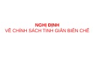 Bài giảng Nghị định về chính sách tinh giản biên chế