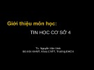 Bài giảng Giới thiệu môn học: Tin học cơ sở 4