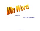 Bài giảng Win Word: Chương 6 - Huỳnh Phước Hải