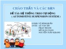 Bài thuyết trình: Hệ thống treo tự động (Automotive suspension system)