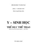 Giáo trình Y - Sinh học Thể dục thể thao (Dành cho sinh viên chuyên ngành y - sinh TDTT): Phần 1