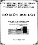 Bài giảng Học phần Bơi trườn sấp dùng cho sinh viên hệ đại học- cao đẳng: Phần 1