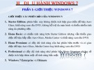 Bài giảng Hệ điều hành Windows 7