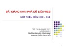 Bài giảng Khai phá dữ liệu web: Giới thiệu môn học