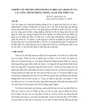 Nghiên cứu phương pháp đánh giá hiệu quả kinh tế của các công trình phòng chống, giảm nhẹ thiên tai - PGS.TS. Nguyễn Bá Uân