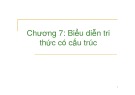 Bài giảng Trí tuệ nhân tạo - Chương 7: Biểu diễn tri thức có cấu trúc