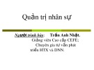 Bài giảng Quản trị nhân sự - Trần Anh Nhật