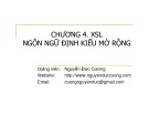 Bài giảng Chương 4: XSL ngôn ngữ định kiểu mở rộng