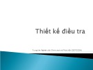 Bài giảng Thiết kế điều tra